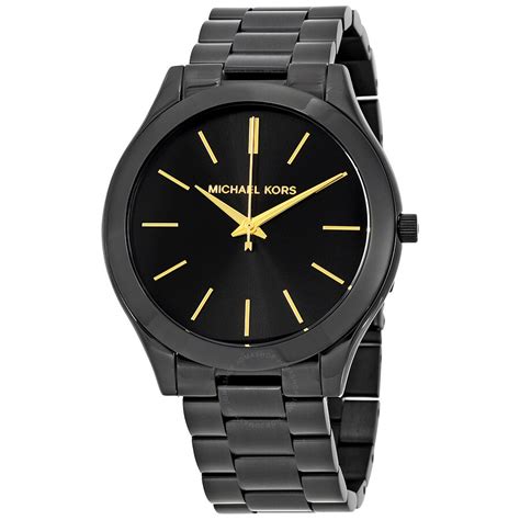 michael kors watch mk3221 slim runway black stainless steel watch|Michael Kors slim runway watch.